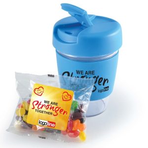 jelly beans in reusable cup